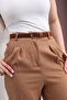 Suede Classic Buckle Grid-Strap Women's Pants Belt, Dress Belt, Coat Belt - 4