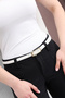 Gold Plated Long Buckle Women's Trouser Belt, Dress Belt, Coat Belt - 5