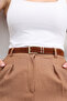 Suede Classic Buckle Grid-Strap Women's Pants Belt, Dress Belt, Coat Belt - 3