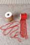 Red Organza Tulle Ribbon 1 cm 22 Meters - Bundle, Wedding, Engagement, Dowry, Gift, Decoration, Party - 4