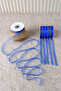 Cobalt Blue Organza Tulle Ribbon 1 cm 22 Mt - Bundle, Wedding, Engagement, Dowry, Gift, Decoration, Party - 4