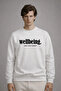 Men's Text Printed Casual Ecru Sweatshirt