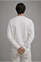 Men's Text Printed Casual Ecru Sweatshirt - 5