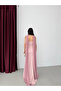Powder Heart Collar Bow Detailed Fish Cut Evening Dress - 6