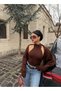 Brown Bolero Knitwear Double Set - 5