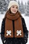 Puffy Yarn Handmade Thick and Soft Winter Scarf – Special Design with Bow Detail