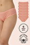 Women's 6-Piece Salmon Jacquard Bato Panties - 100% Cotton