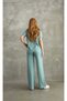 Modal Fabric V-Neck Sleeve Waist Laser Cut Piece Stretch Fabric Comfortable Casual and Stylish Bottom - Top Set Tracksuit Set - 2