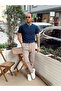 Basic Crew Neck Knitwear T-Shirt Navy Blue
