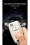 Hyundai Compatible Elantra, Solaris, Tucson, Kona, Santa, Fe, Verna, I30, I35 Silver Edge Tpu Key Case Cover (White) - 8