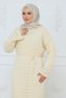 Women's Mesh Mercerized Knitwear Dress with Underwear - 3