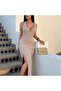 Women's Fit Cut Summer Slit Dress - 7