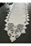 French Lace Linen Gardenia Luxury Runner - 4