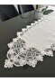 French Lace Linen Gardenia Luxury Runner - 2