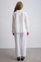 Women's White Scallop Embroidered Lace Garnished High Collar Cotton Pinterest Shirt Blouse - 8