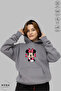 Women's Hoodie Long Sleeve Minnie Mouse Printed Hooded Oversized 100% Cotton Combed Cotton Sweatshirt - 2