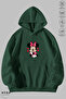 Women's Hoodie Long Sleeve Minnie Mouse Printed Hooded Oversized 100% Cotton Combed Cotton Sweatshirt - 4