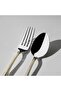 River lalezar gold simple 12-person 60 piece fork spoon set - 2