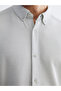 Slim Fit Long Sleeve Men's Textured Shirt - 3