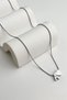Hearted Letter Necklace Silver -Letter Z- 316L Steel Non-Toxic Stainless