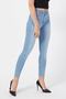 Women's High Waist Light Blue Straight Skinny Jeans - 3