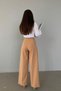 Younger Milk Coffee Pleated Women's Loose Fabric 90's Super High Loose Leg Palazzo Trousers - 4