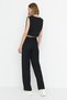 Younger Black Pleated Women's Loose Fabric 90's Super High Loose Leg Palazzo Trousers - 5