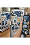 Blue Tones Art & Vintage Sticker Set – 22X30 cm