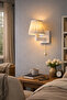 Chain Wall Sconce |   Decorative Modern Design Wall Lamp |   Cream Headboard Sconce - 3