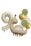 9 Year Old Retro Dinosaur Gold Confetti Balloon Set Decoration