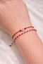 Heart Marteniçka Red and White Rope Bracelet with Card