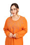 Orange Cotton Rayon Jalabiya with Stone Embellishment - 3