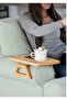 Bamboo Armrest Tray – 30×20 cm |   Foldable Seat Tray, Armrest Organizer, Side Table - 5
