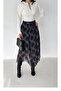 Asymmetrical Cut Chiffon Fabric Lined Sports Skirt