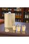 Stainless Steel Liquor Flask 4 Shot Glasses & Funnel Set 8 oz 240 ml Camping Outdoor Pocket Flask – Gold