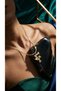 316L Anti-Tarnish Steel Colorful Zircon Stone Letter F Pendant Gold Color Women's Anti-Allergic Necklace - 5