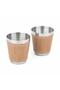 Faux Leather Covered Stainless Steel Flask Cup & Opener Set 8 oz 240 ml Camping Pocket Flask - 8