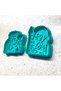 Set of 2 Stone Age Characters Cookie Molds |   Caveman with Club and Woman with Spear - 5
