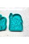 Set of 2 Stone Age Characters Cookie Molds |   Caveman with Club and Woman with Spear - 3