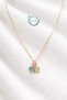 Minimal Flower Figured Colorful Stone Stainless Steel Women's Necklace Handmade Stylish Design - 4