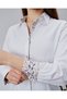 White Cotton Satin Fabric and Button Detail Slim Fit Women's Shirt - 6
