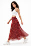 Tulle Midi Skirt with Flexible Waist, Patterned, Lined, Does Not Show Throught the Fabric - 4