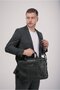 Black Genuine Leather Crossbody Laptop & Briefcase Bag 71475 - 2