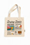 Trying Times Printed Canvas Tote Bag with Velcro and Inner Pocket - 2