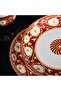8-Piece Red and White Floral Pattern Ceramic Dinnerware Set - 6
