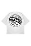 Unisex Pi̇cante Front Logo Yellow Large Logo Back Printed Oversize Thick Fabric Relaxed Cut Cotton T-Shirt - 3