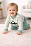 Embossed Car Printed Baby Set Top and Bottom 100% Cotton - 3