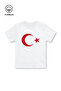 Boys and Girls Moon Star Turkish Flag Printed Short Sleeve Summer Tshirt - 2