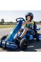 Kids 36V Electric Go Kart - Blue Racing Edition with LED Lights, Pedal Drive & Safety Seatbelt - 4