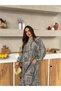 Women's Bohemian Ethnic Patterned Layered Maxi Dress – Balloon Sleeve (Unlined) - 3